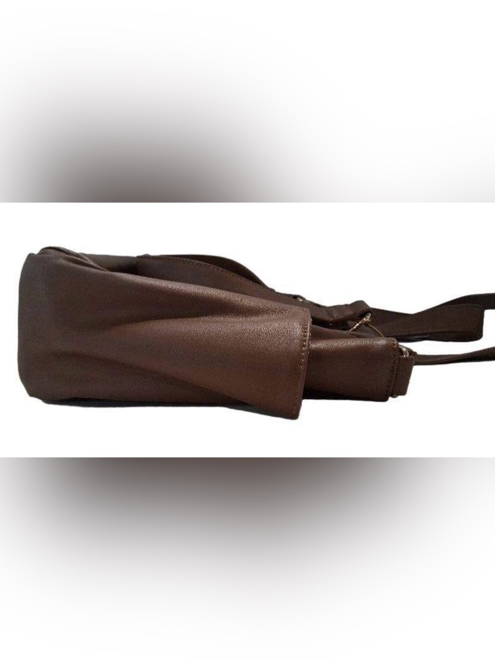 White Elm Mini Gemini Convertible Backpack Tote Bag-Coffee Brown w/cream lining! - Picture 10 of 13